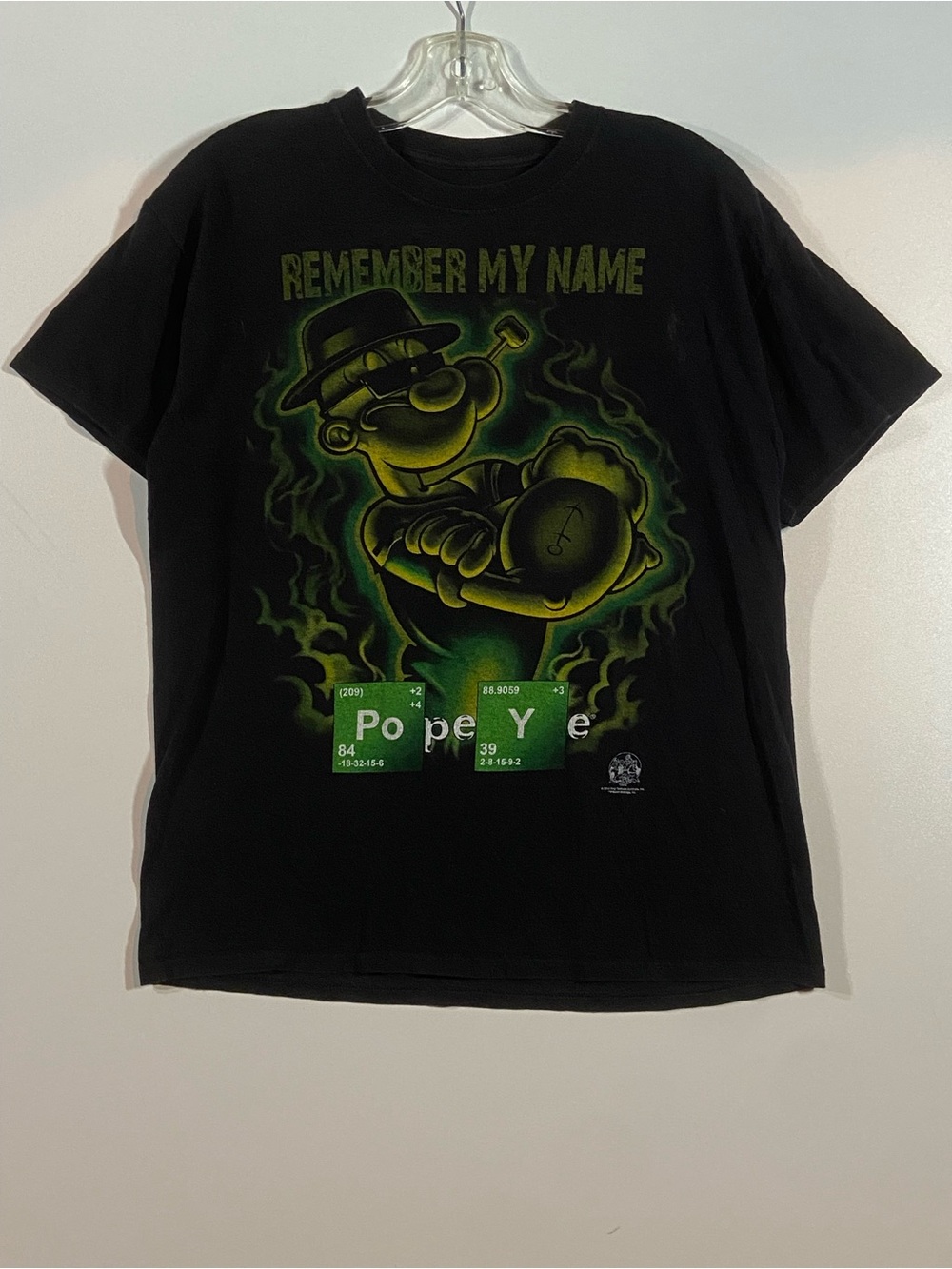 Liquid Blue Breaking Bad Popeyes Graphic Tee - Black with Green Print